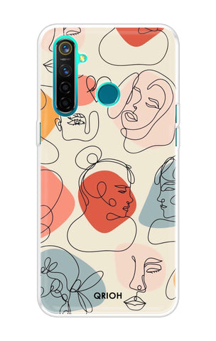 Abstract Faces Realme 5 Pro Back Cover