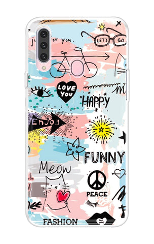 Happy Doodle Samsung Galaxy A20s Back Cover