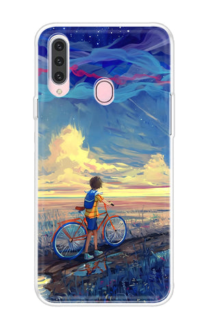 Riding Bicycle to Dreamland Samsung Galaxy A20s Back Cover