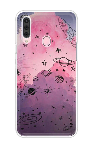 Space Doodles Art Samsung Galaxy A20s Back Cover