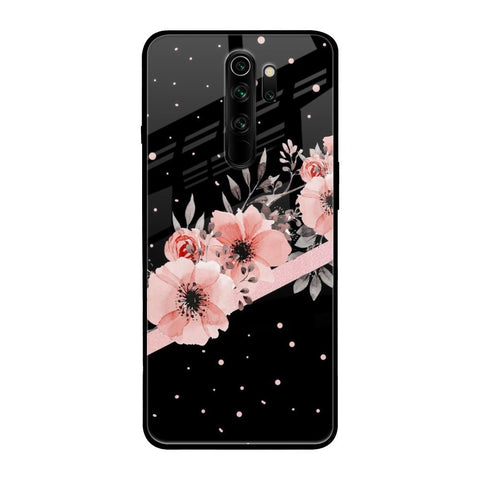 Floral Black Band Xiaomi Redmi Note 8 Pro Glass Back Cover Online