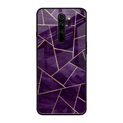 Geometric Purple Xiaomi Redmi Note 8 Pro Glass Back Cover Online