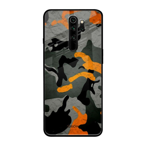 Camouflage Orange Xiaomi Redmi Note 8 Pro Glass Back Cover Online