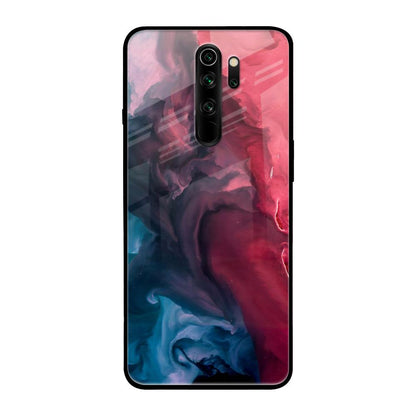 Blue & Red Smoke Xiaomi Redmi Note 8 Pro Glass Back Cover Online