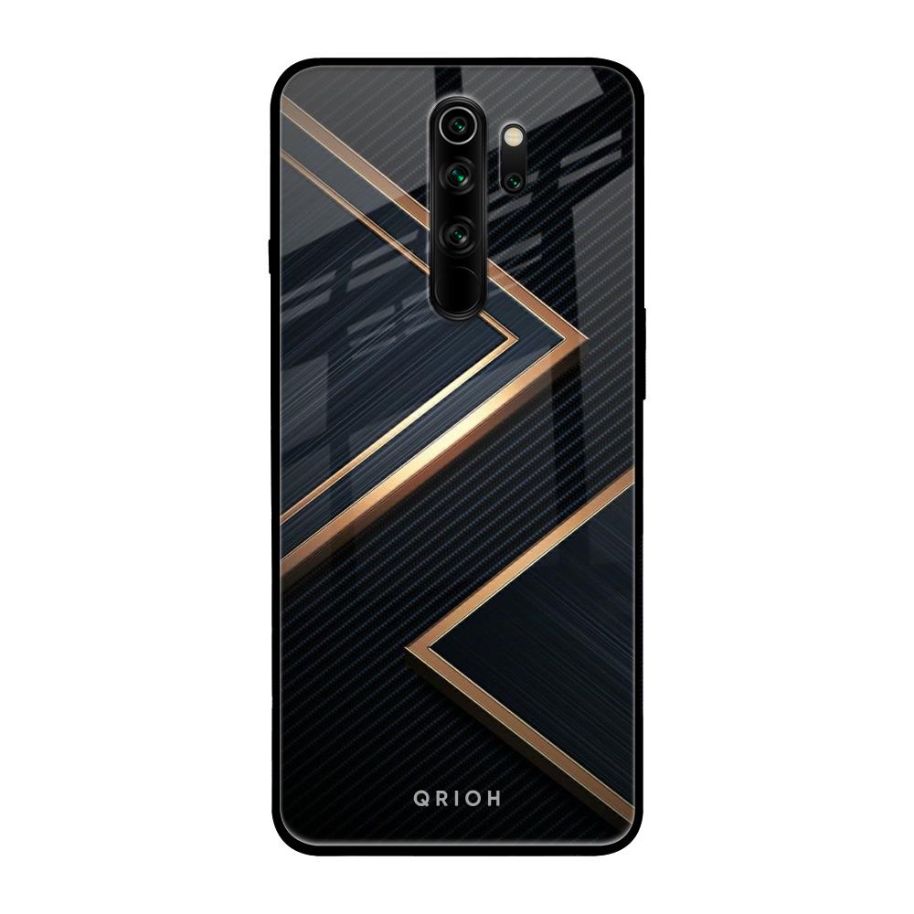 Sleek Golden & Navy Xiaomi Redmi Note 8 Pro Glass Back Cover Online