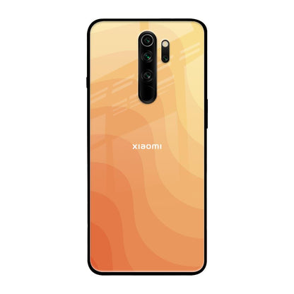 Orange Curve Pattern Xiaomi Redmi Note 8 Pro Glass Back Cover Online