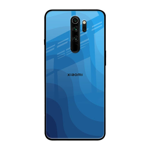 Blue Wave Abstract Xiaomi Redmi Note 8 Pro Glass Back Cover Online