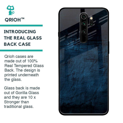 Dark Blue Grunge Glass Case for Xiaomi Redmi Note 8 Pro
