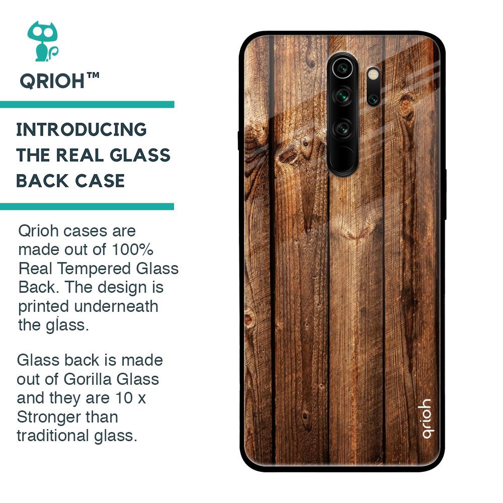 Timber Printed Glass case for Xiaomi Redmi Note 8 Pro