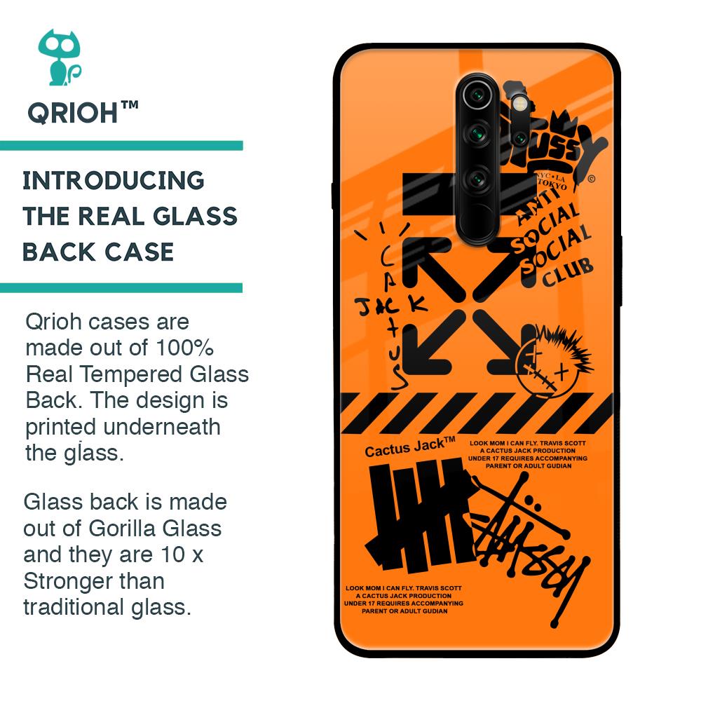 Anti Social Club Glass Case for Xiaomi Redmi Note 8 Pro