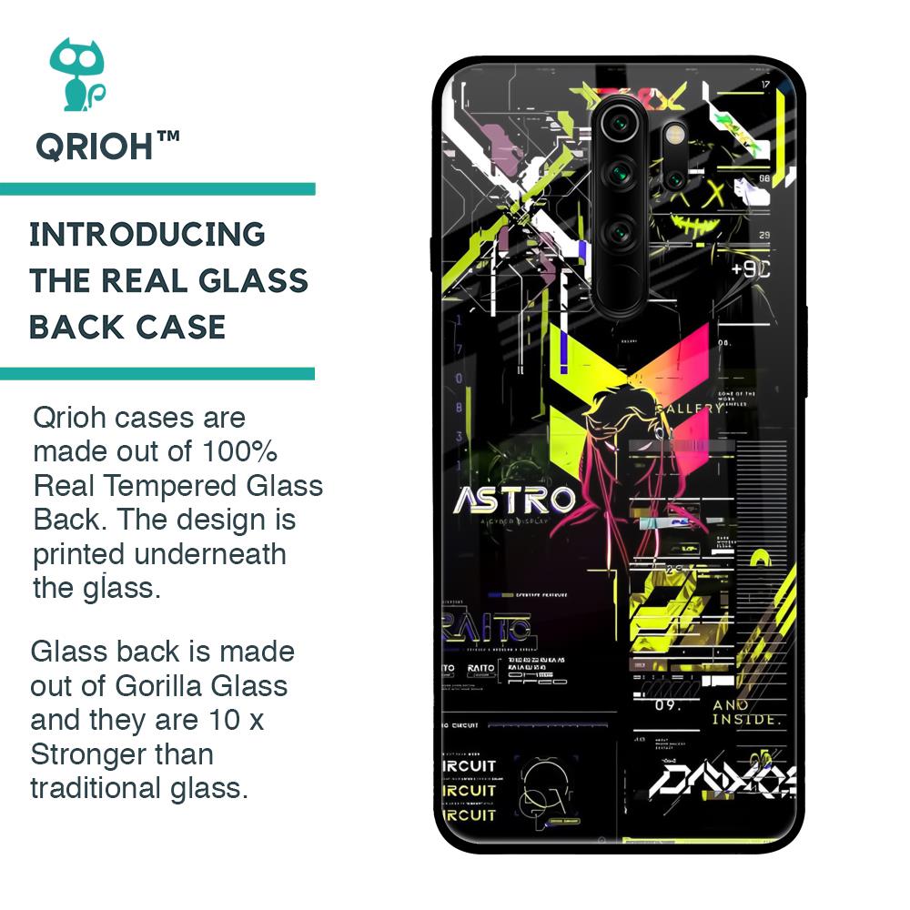 Astro Glitch Glass Case for Xiaomi Redmi Note 8 Pro