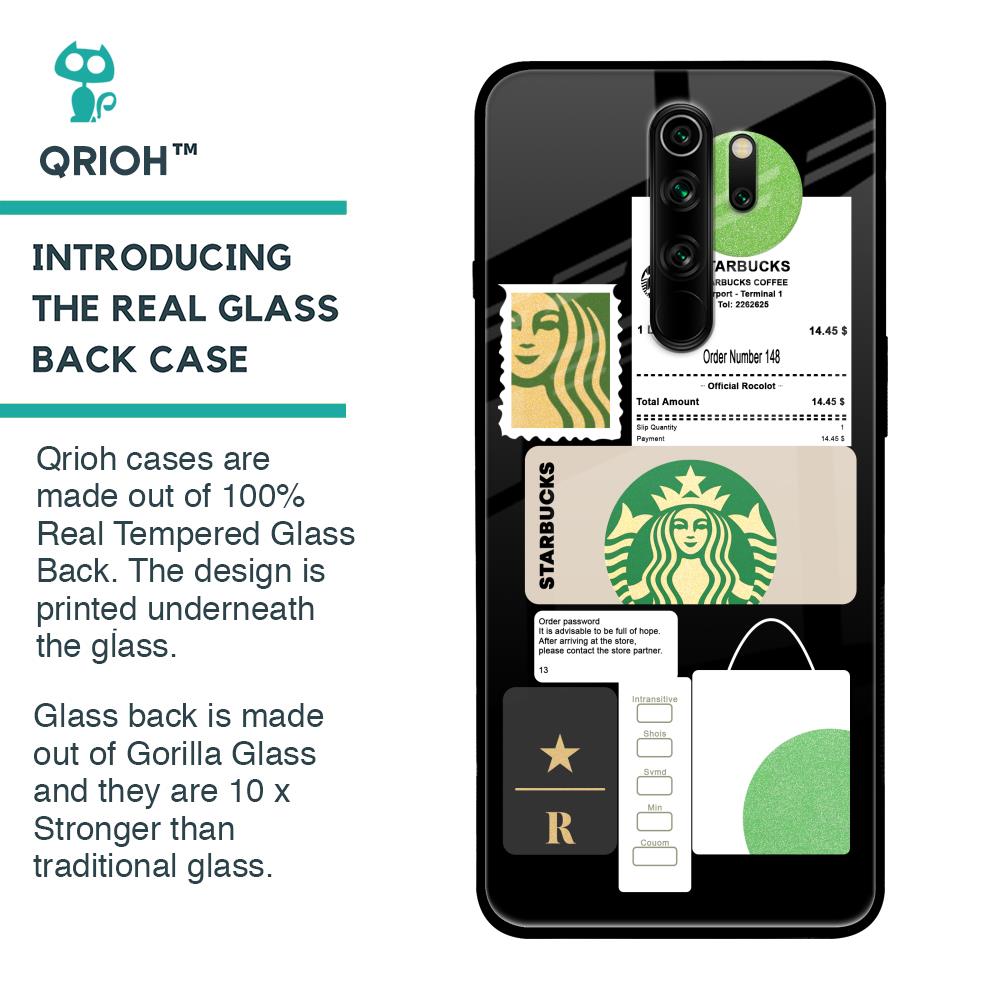 Coffee Latte Glass Case for Xiaomi Redmi Note 8 Pro