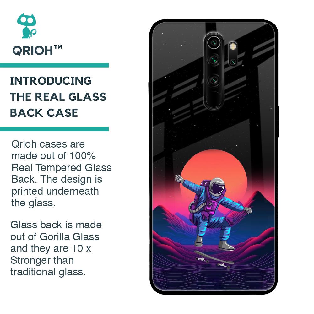 Retro Astronaut Glass Case for Xiaomi Redmi Note 8 Pro