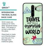 Travel Stamps Glass Case for Xiaomi Redmi Note 8 Pro