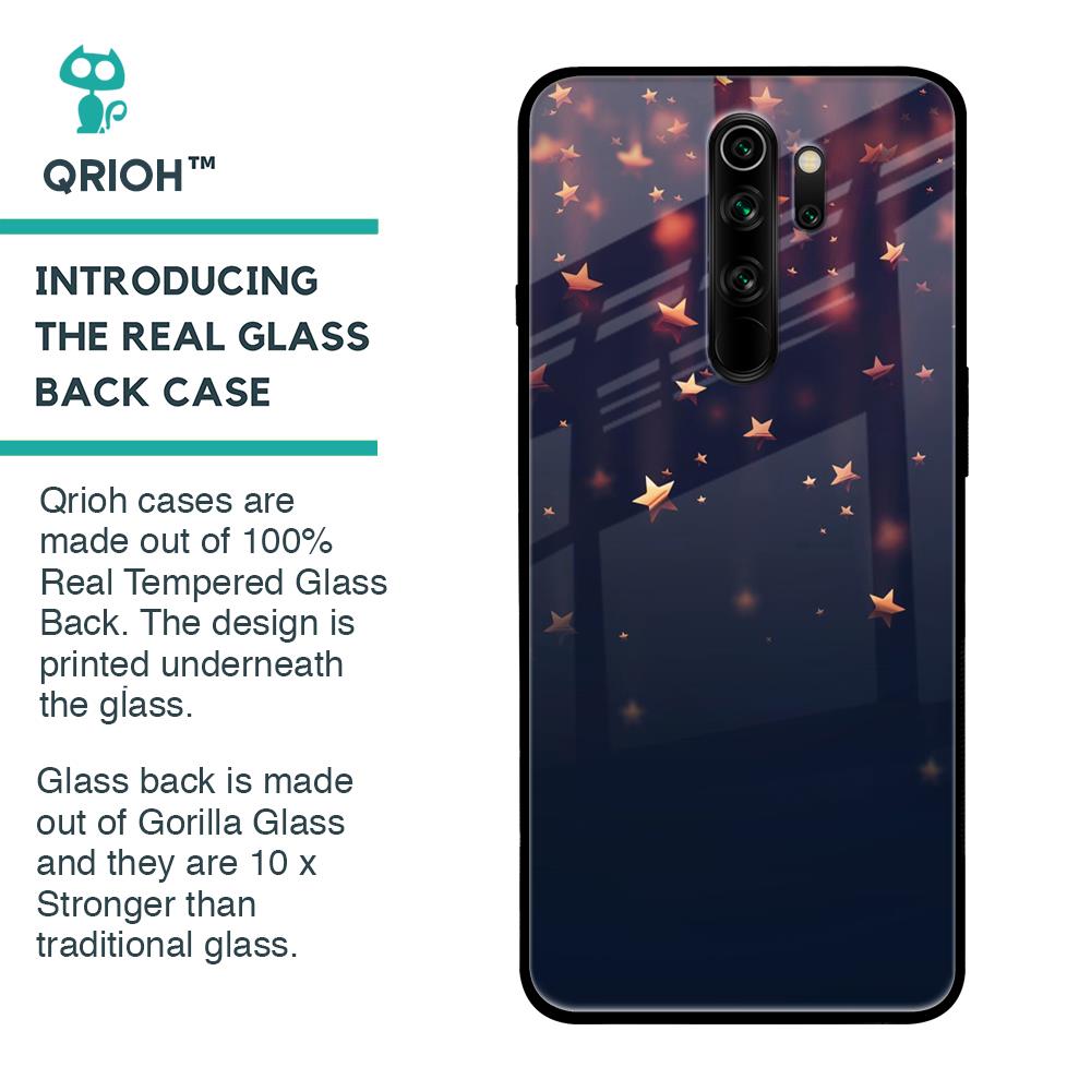 Falling Stars Glass Case For Xiaomi Redmi Note 8 Pro
