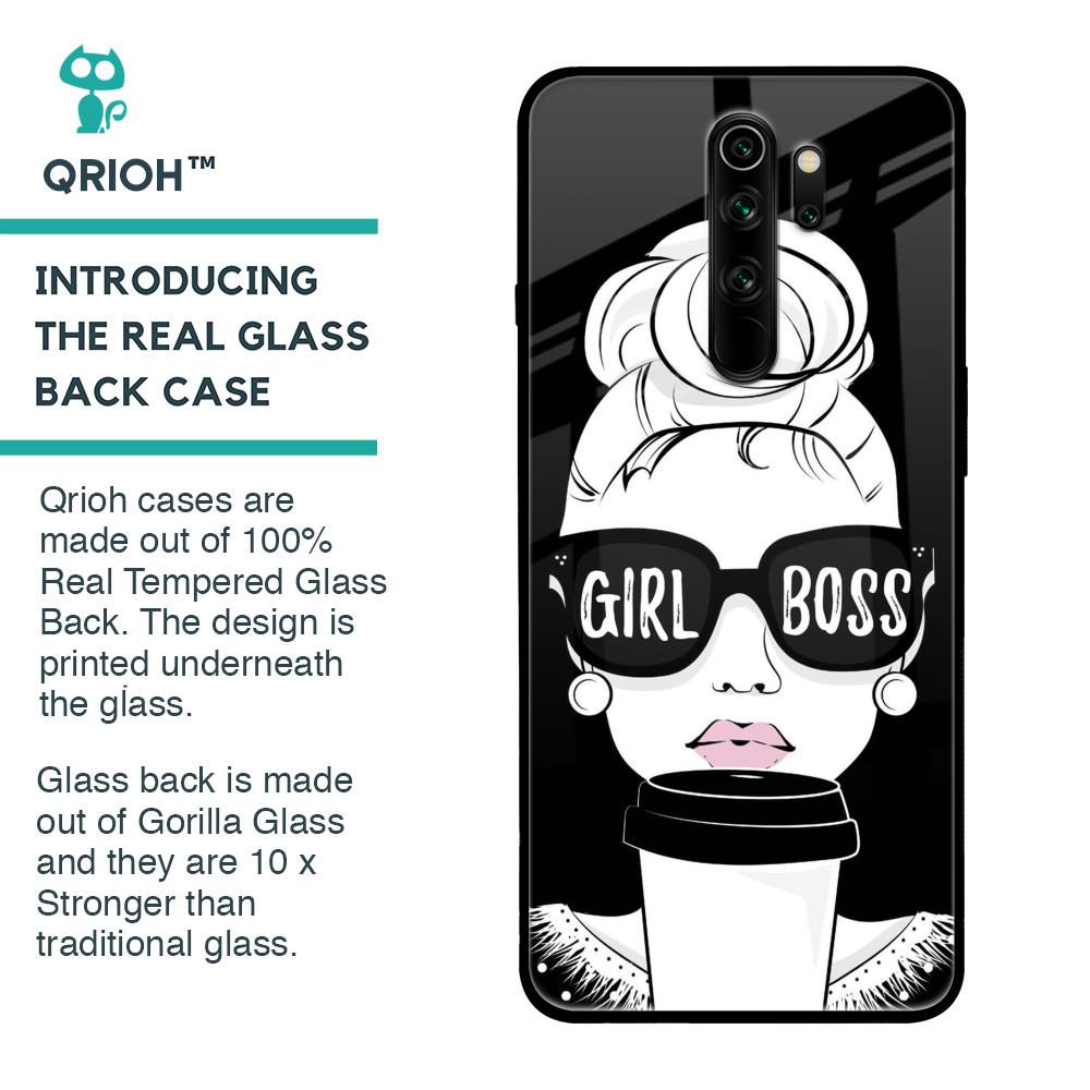 Girl Boss Glass Case For Xiaomi Redmi Note 8 Pro