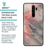 Pink And Grey Marble Glass Case For Xiaomi Redmi Note 8 Pro