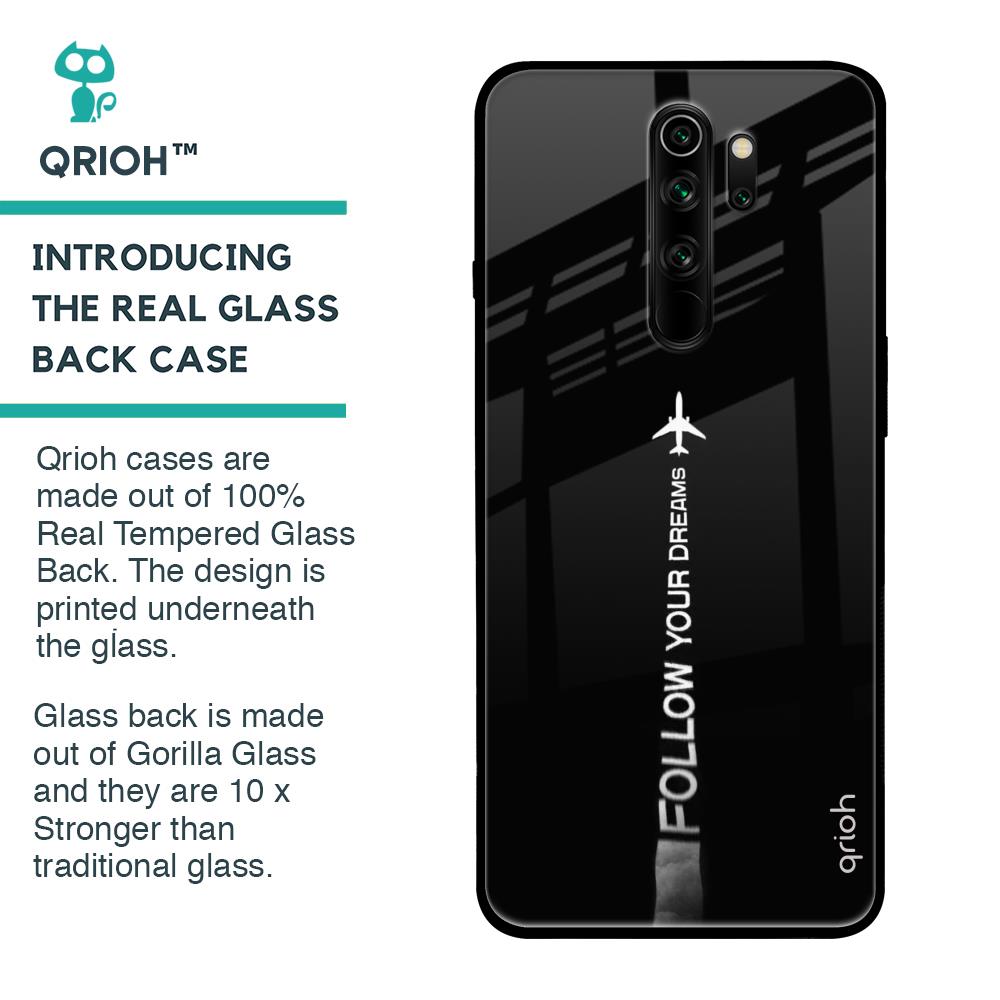 Follow Your Dreams Glass Case for Xiaomi Redmi Note 8 Pro