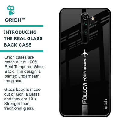 Follow Your Dreams Glass Case for Xiaomi Redmi Note 8 Pro