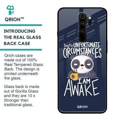 Struggling Panda Glass Case for Xiaomi Redmi Note 8 Pro