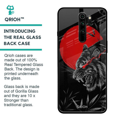Red Moon Tiger Glass Case for Xiaomi Redmi Note 8 Pro
