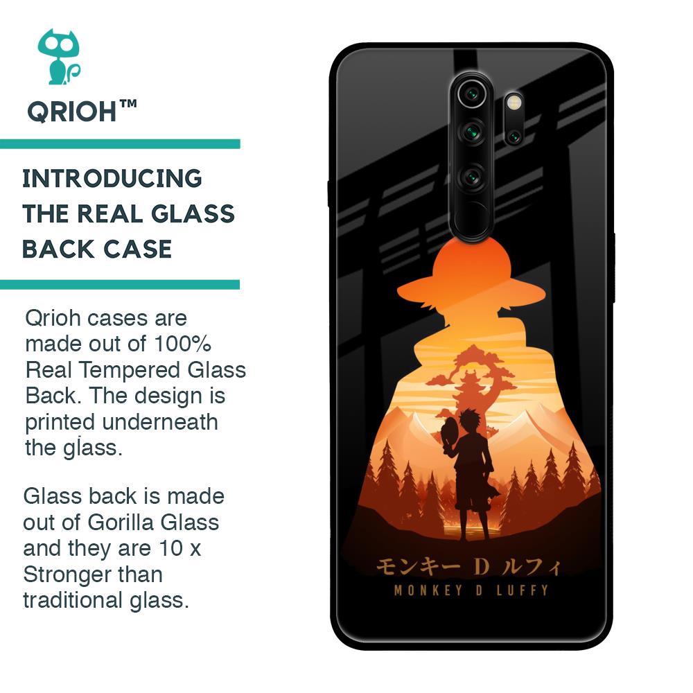 Luffy One Piece Glass Case for Xiaomi Redmi Note 8 Pro