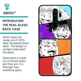 Anime Sketch Glass Case for Xiaomi Redmi Note 8 Pro