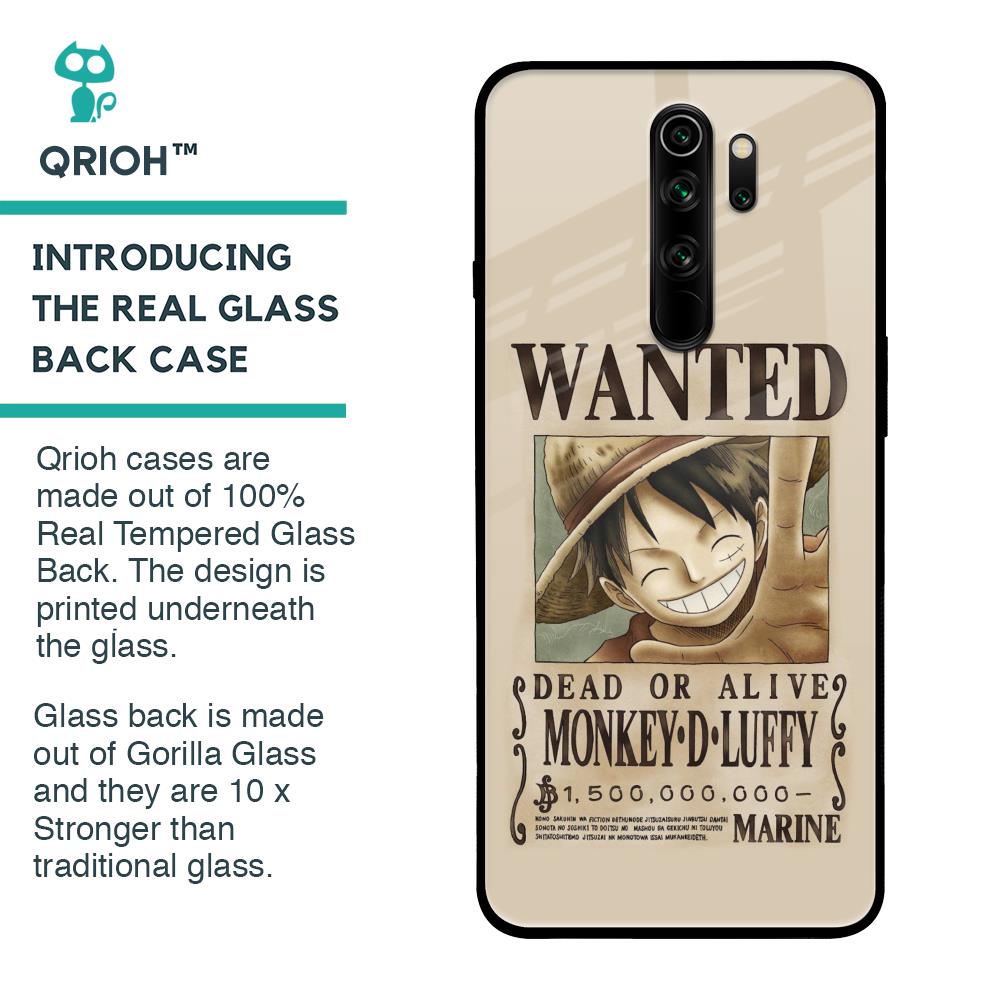 Luffy Wanted Glass Case for Xiaomi Redmi Note 8 Pro
