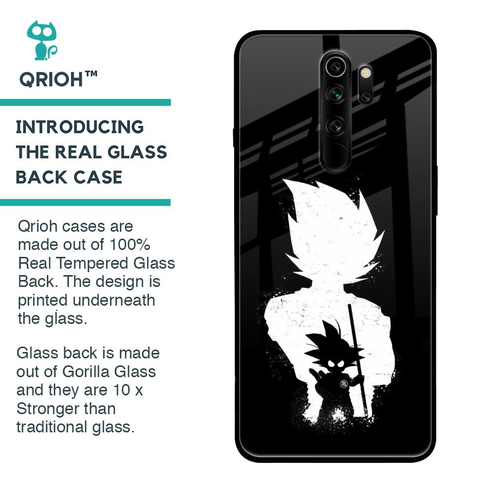 Monochrome Goku Glass Case for Xiaomi Redmi Note 8 Pro