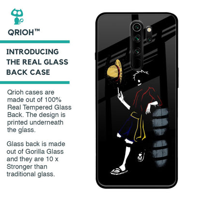 Luffy Line Art Glass Case for Xiaomi Redmi Note 8 Pro
