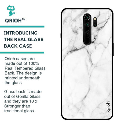 Modern White Marble Glass case for Xiaomi Redmi Note 8 Pro