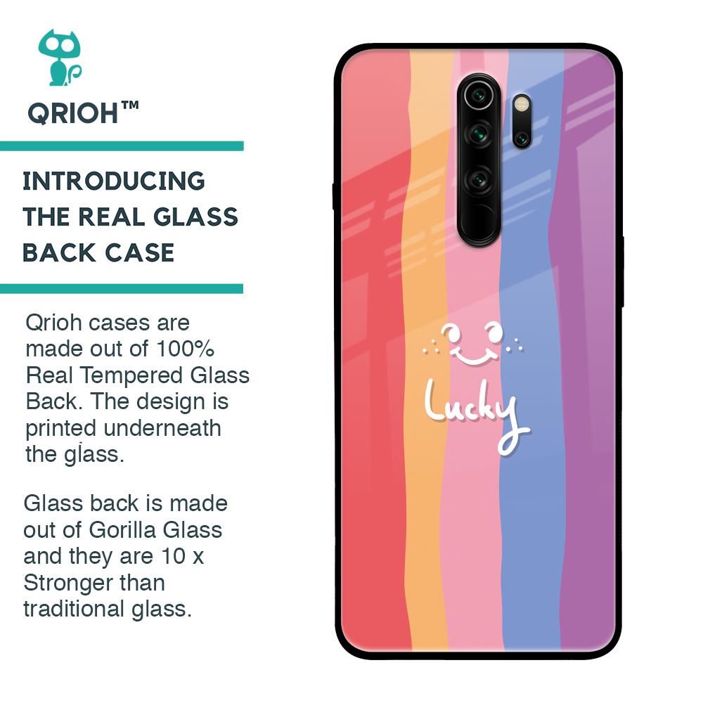 Lucky Abstract Glass Case for Xiaomi Redmi Note 8 Pro