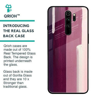 Brush Stroke Art Glass Case for Xiaomi Redmi Note 8 Pro