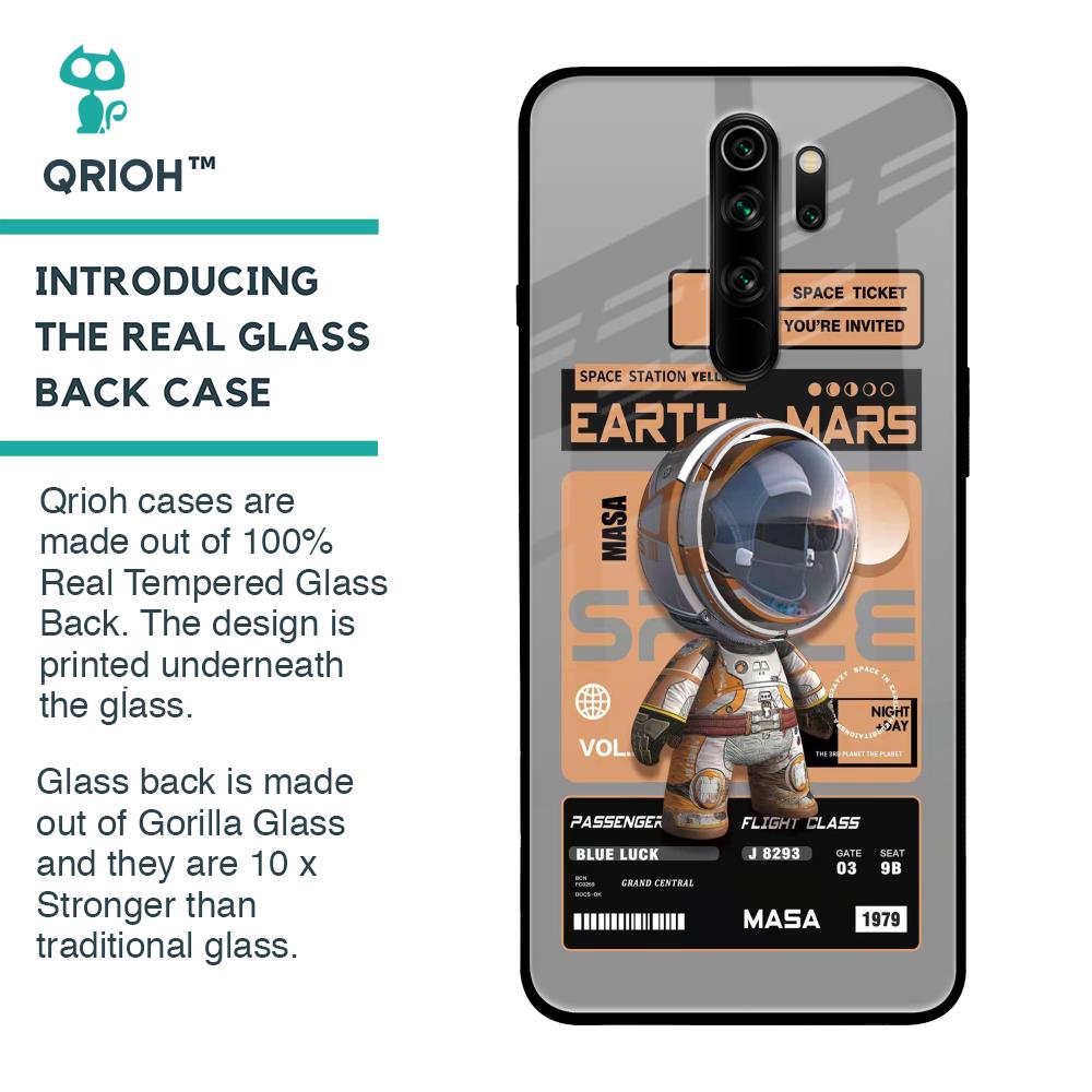 Space Ticket Glass Case for Xiaomi Redmi Note 8 Pro