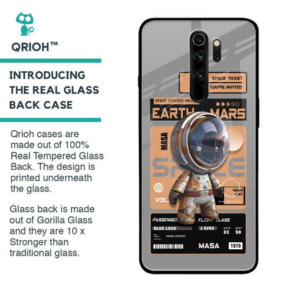 Space Ticket Glass Case for Xiaomi Redmi Note 8 Pro
