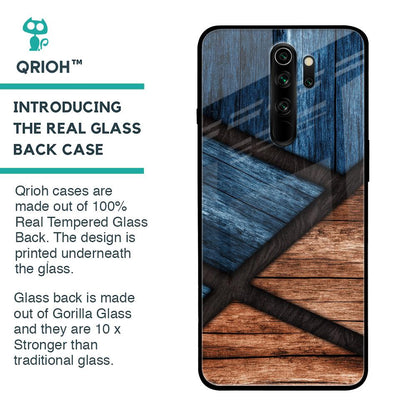 Wooden Tiles Glass Case for Xiaomi Redmi Note 8 Pro