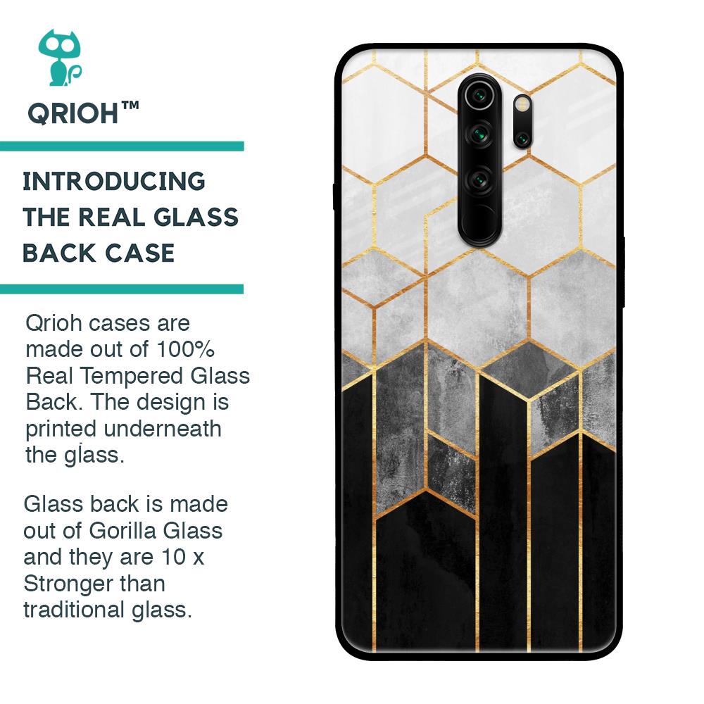 Tricolor Pattern Glass Case for Xiaomi Redmi Note 8 Pro