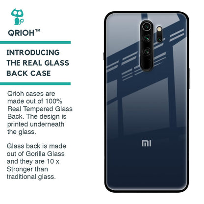 Overshadow Blue Glass Case For Xiaomi Redmi Note 8 Pro