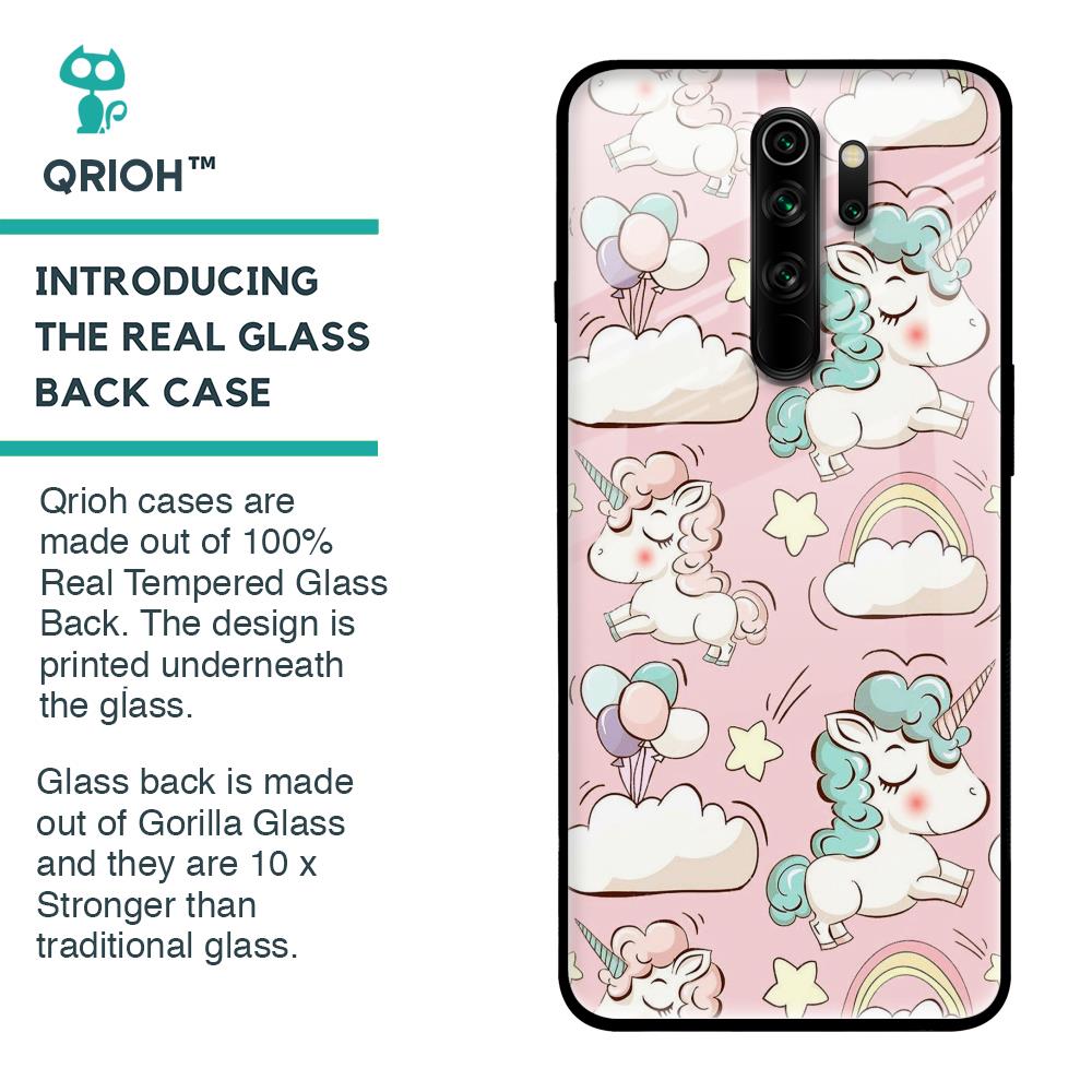 Balloon Unicorn Glass case for Xiaomi Redmi Note 8 Pro