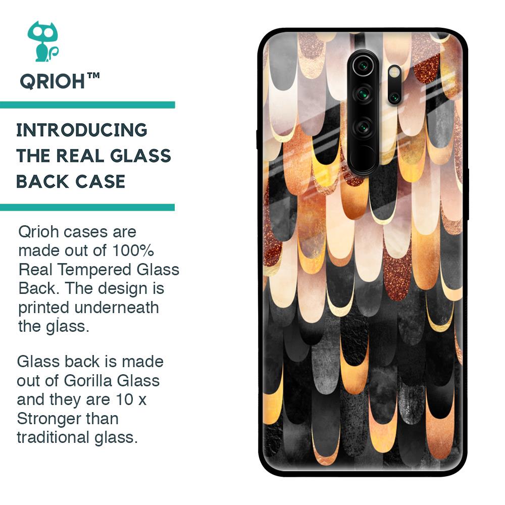 Bronze Abstract Glass Case for Xiaomi Redmi Note 8 Pro