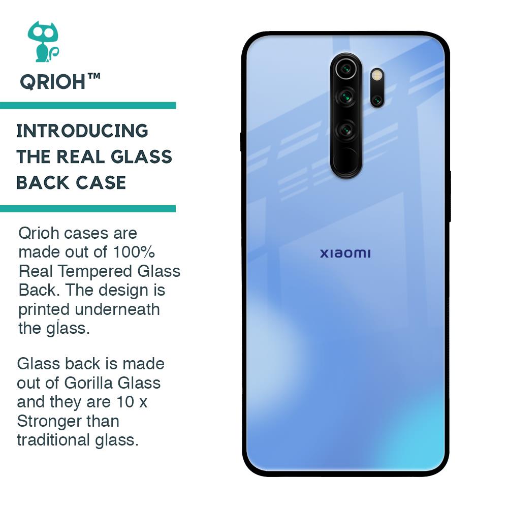 Vibrant Blue Texture Glass Case for Xiaomi Redmi Note 8 Pro