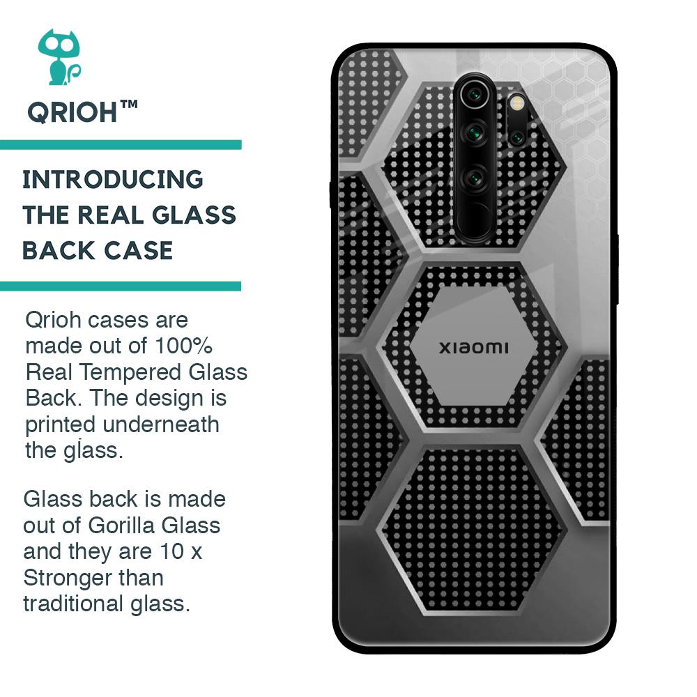 Hexagon Style Glass Case For Xiaomi Redmi Note 8 Pro