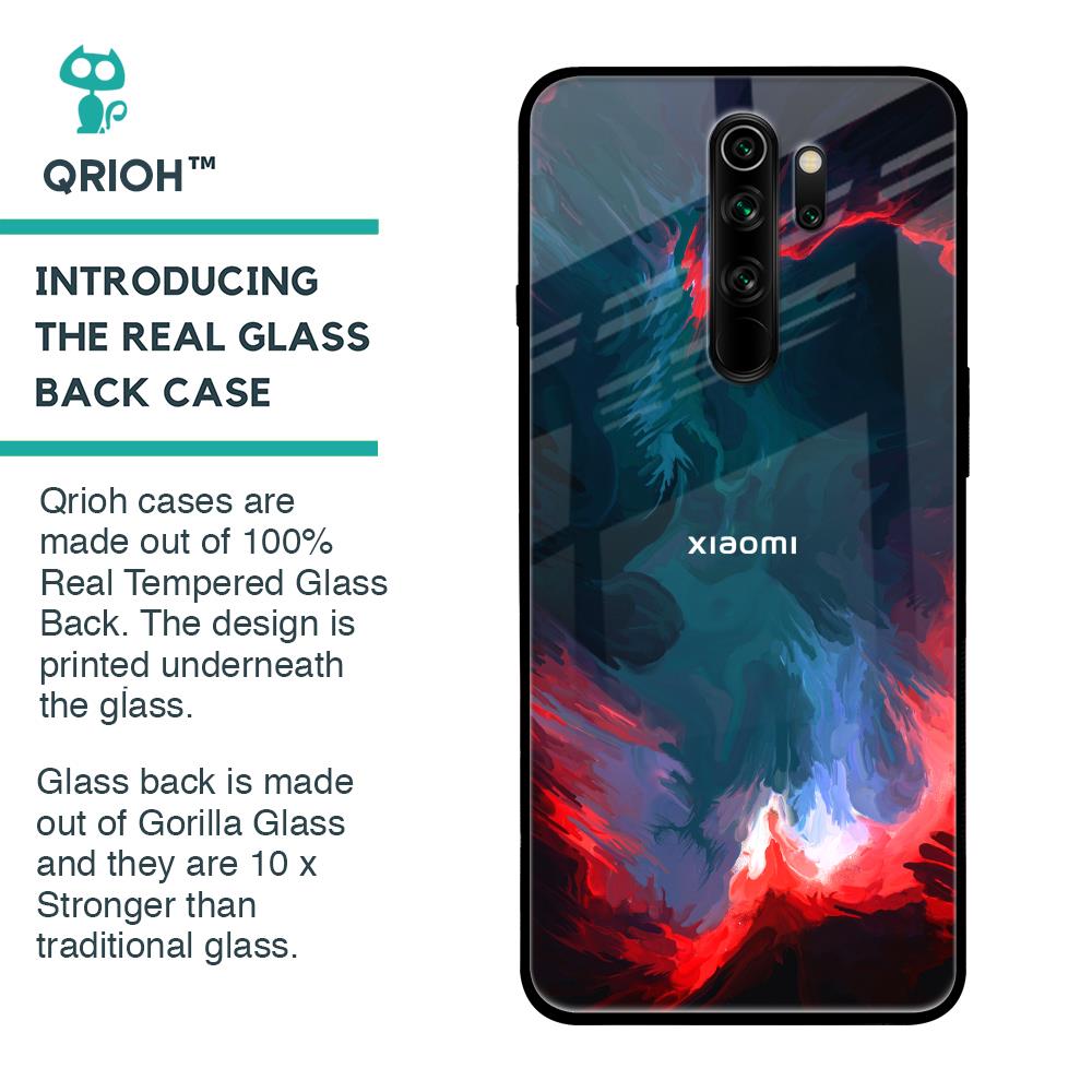 Brush Art Glass Case For Xiaomi Redmi Note 8 Pro