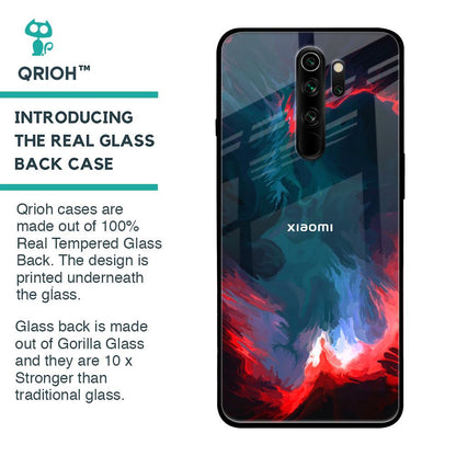 Brush Art Glass Case For Xiaomi Redmi Note 8 Pro