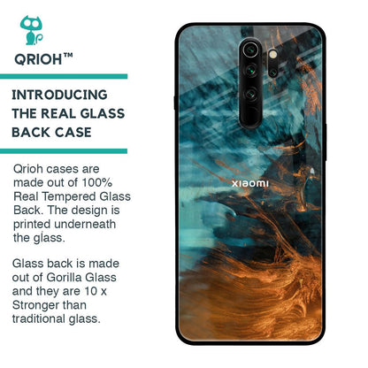 Golden Splash Glass Case for Xiaomi Redmi Note 8 Pro