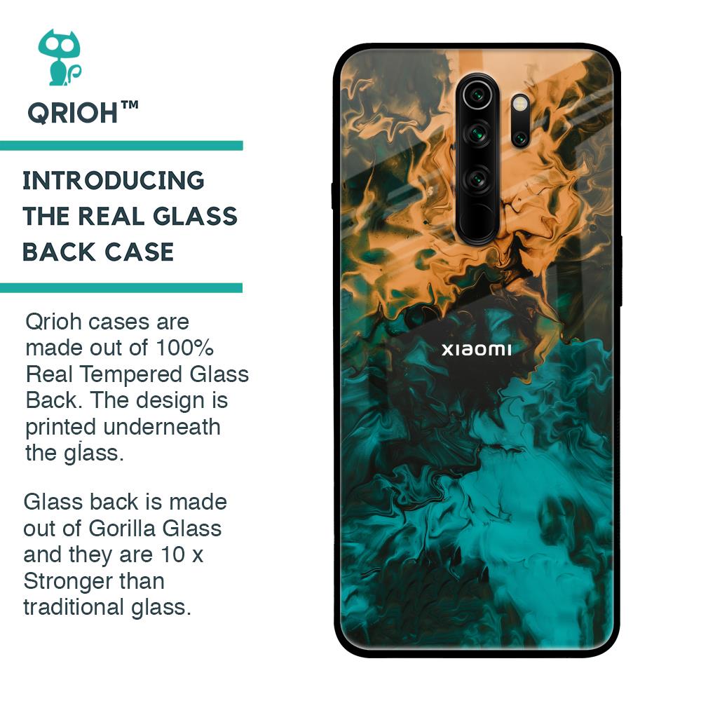Watercolor Wave Glass Case for Xiaomi Redmi Note 8 Pro