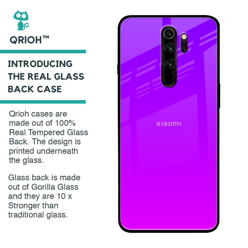 Purple Pink Glass Case for Xiaomi Redmi Note 8 Pro