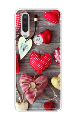 Valentine Hearts Motorola One Action Back Cover