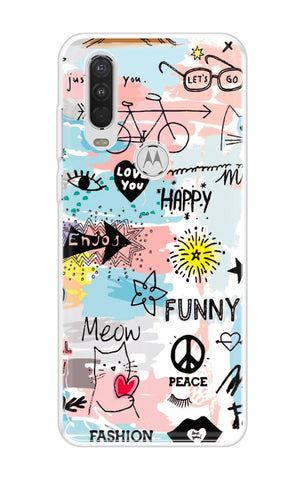 Happy Doodle Motorola One Action Back Cover