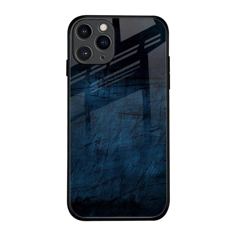 Dark Blue Grunge iPhone 11 Pro Glass Back Cover Online